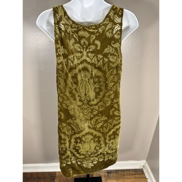 Chelsea & Violet Anthropologie Women Sleeveless Green Burnout Fairy Dress XSmall - Picture 3 of 4